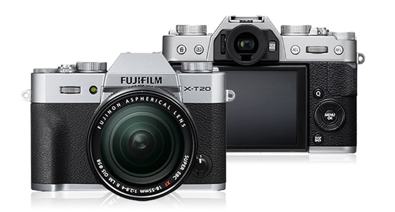 Fujifilm X-T20 Silver back and front