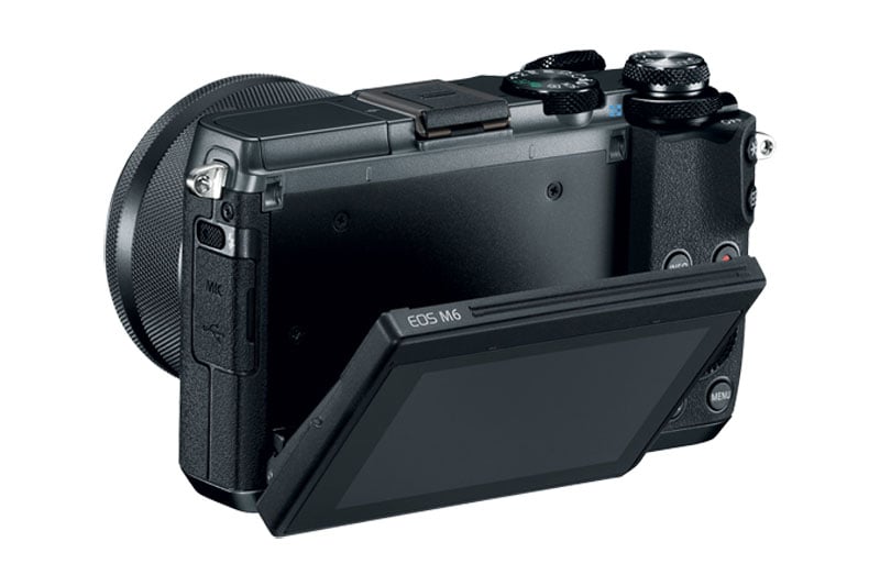 Canon EOS M6 Mirrorless with tilted LCD