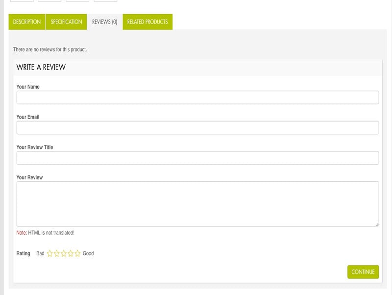 review tab on Outdoorphoto Website