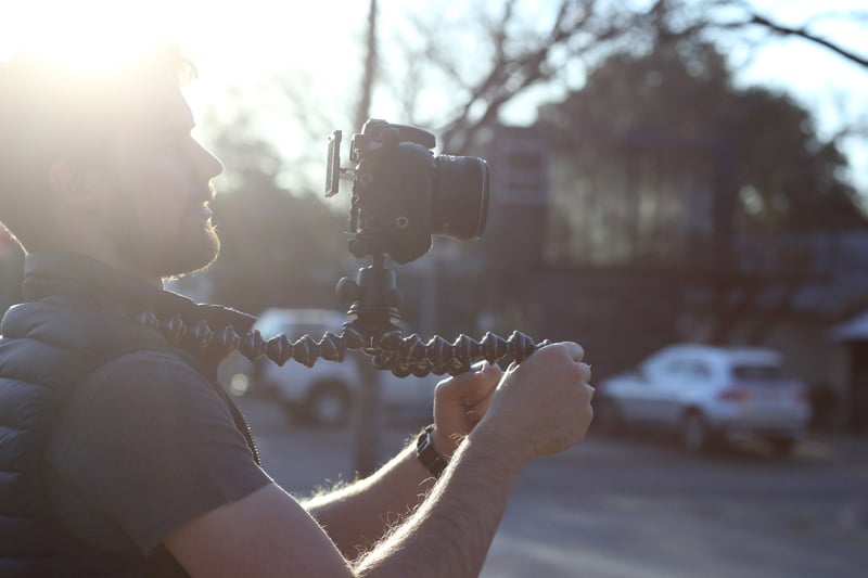 Joby GorillaPod Focus and Ballhead being used for taking stable video