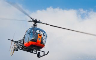 a helicopter in flight