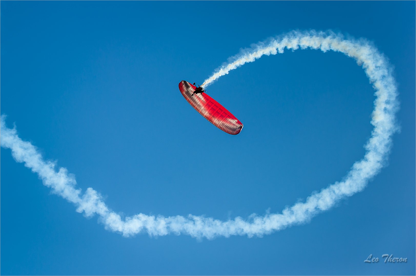 an aeroplane performing tricks in the sky