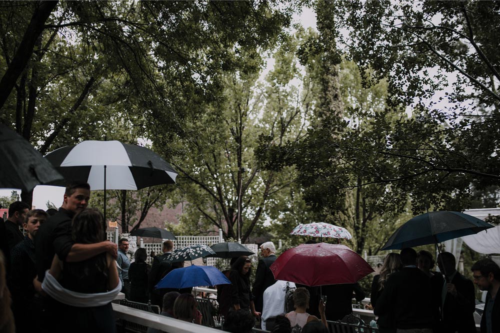 Blanche photographs Adele and Atties wedding in the rain