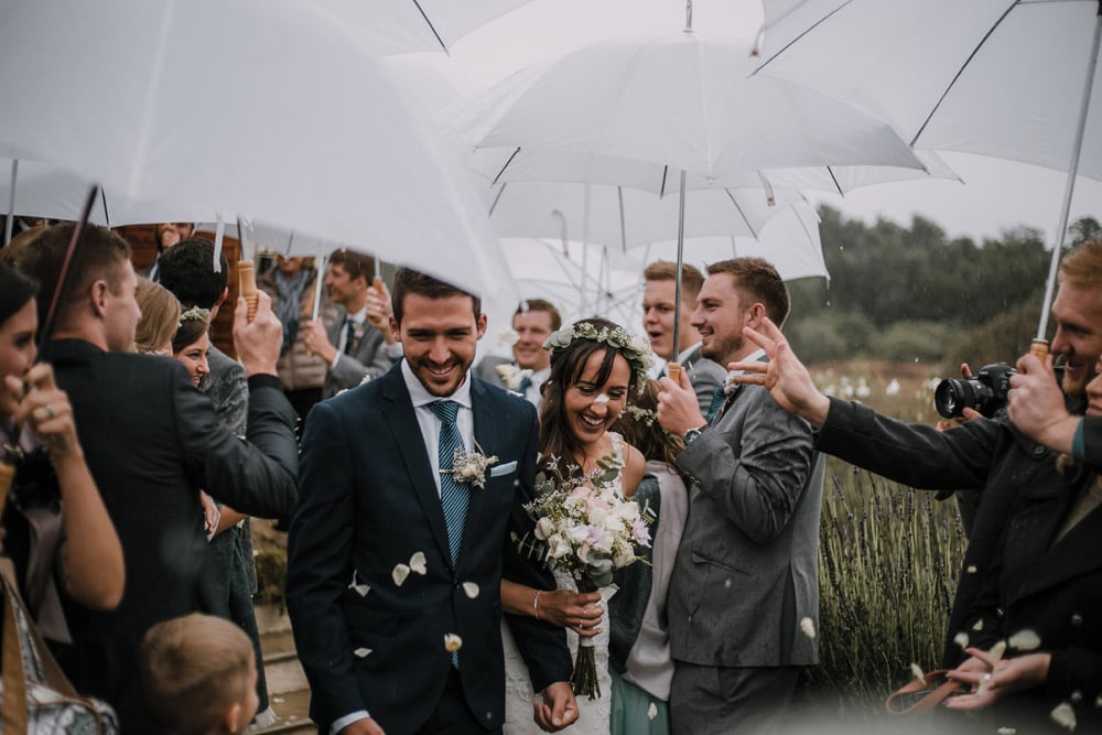 Blanche photographs a wedding in the rain