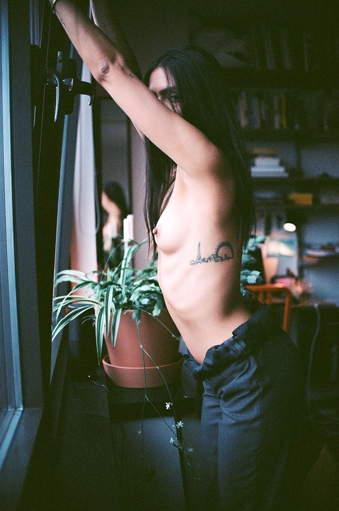 Interesting portrait shot by film photographer Jessica Levin