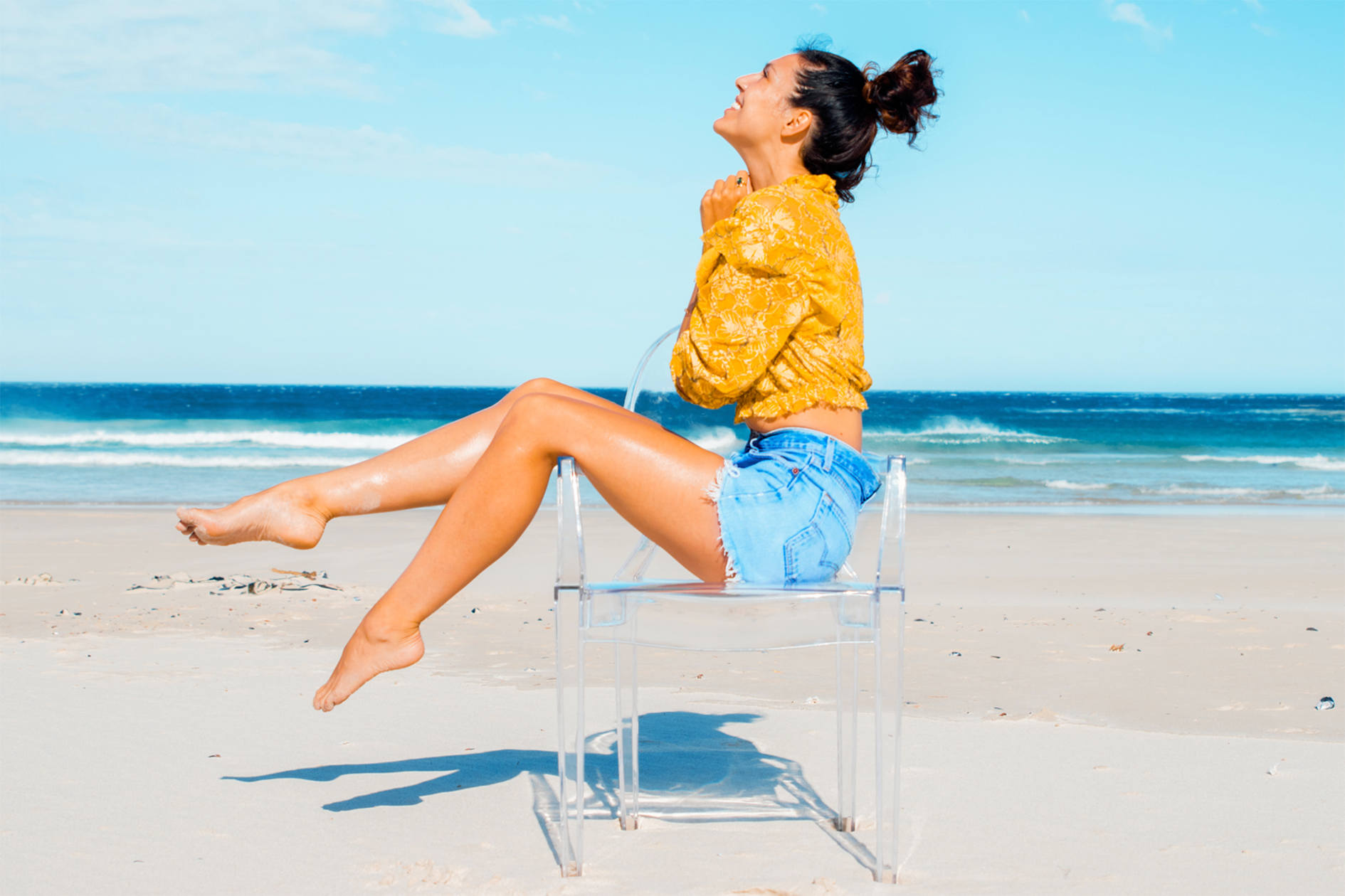 Girl on beach by Daniel Navarro