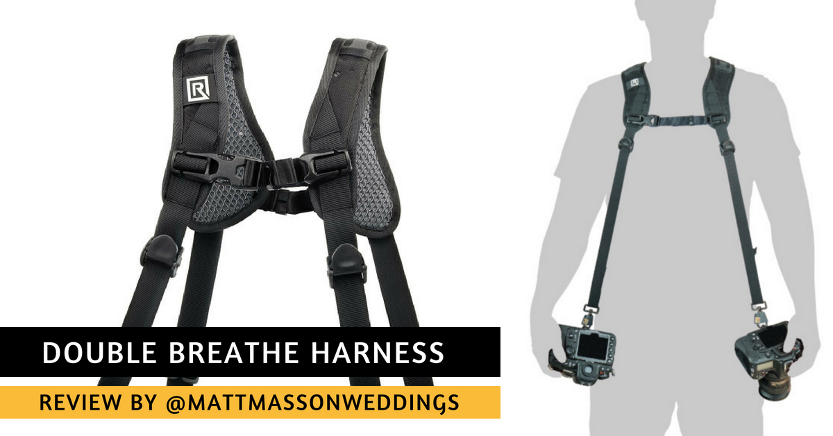 black rapid double breathe camera harness