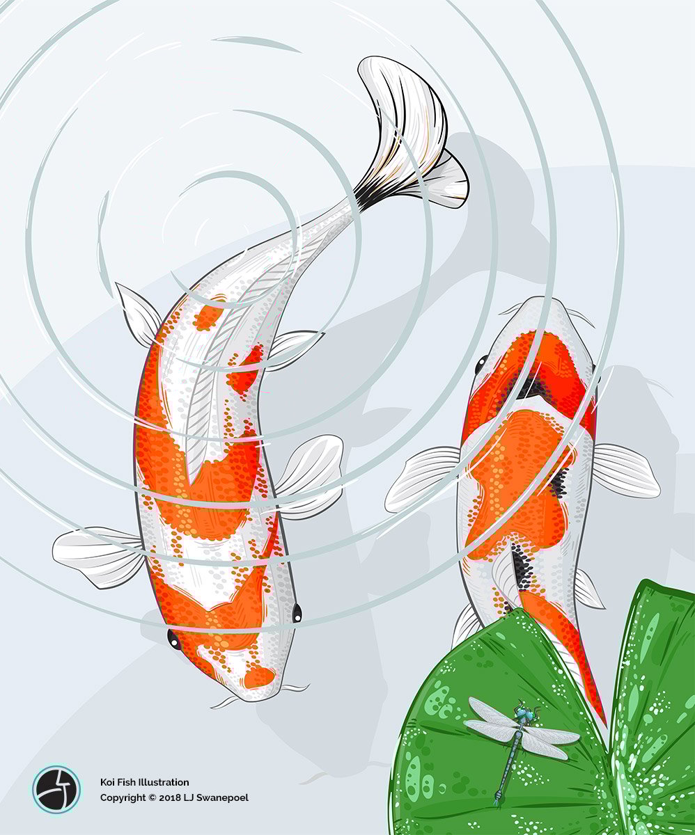 Koi-Fish-by-Lourens-J-Swanepoel-using-Wacom-Intuos Koi Fish design by Lourens J Swanepoel using Wacom Intuos