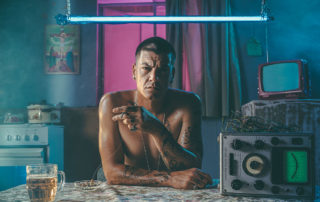 Conceptual photograph of rapper Silva Black photographed by Andre Badenhorst