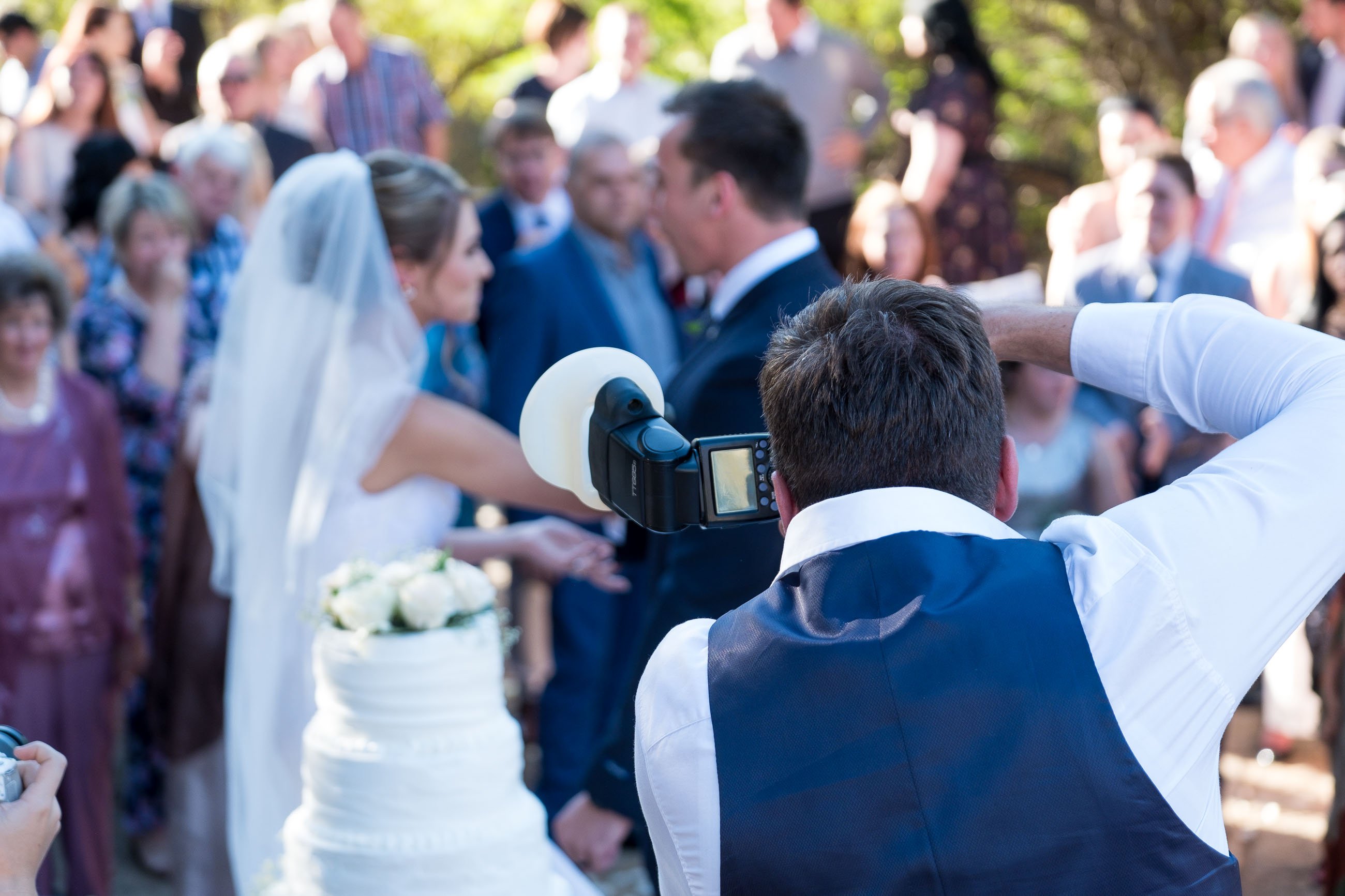 Warren James Photography using MagMod MagSphere for wedding photos