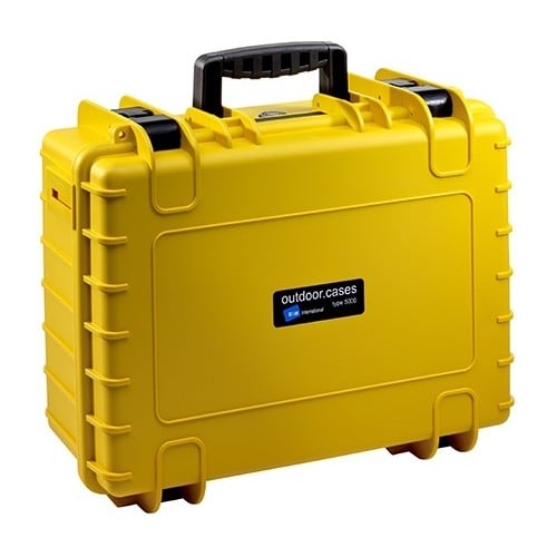 B&W International Case Type 5000 Yellow with Dividers