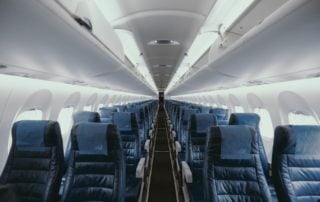 Inside a passenger aeroplane by JC Gellidon