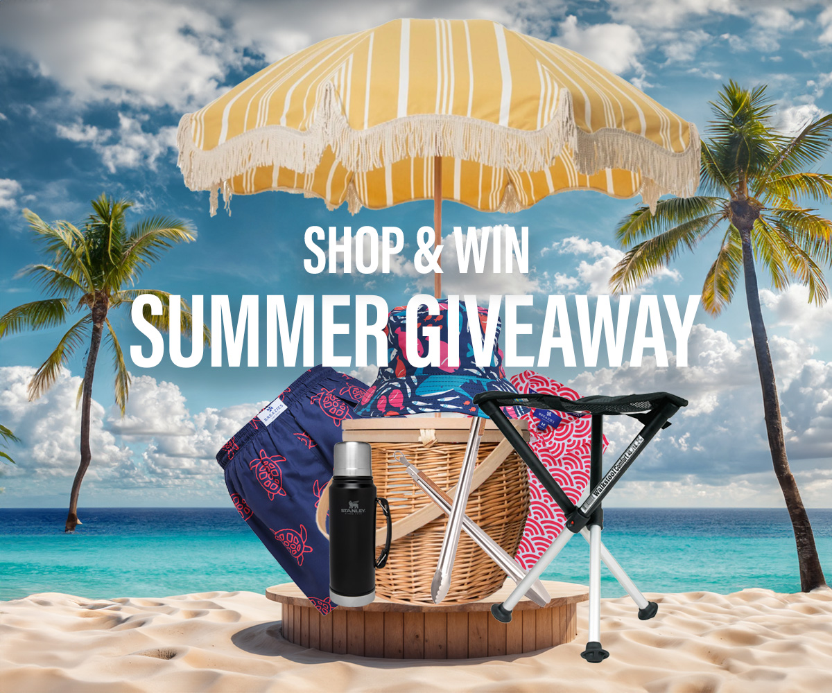 Shop at Outdoorphoto from 6 Nov - 6 Dec for a chance to win a R14,000 hamper, including a Donkey Long Tong, Walkstool, Beach Bums voucher, and more!