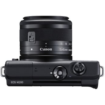 Canon EOS M200 Mirrorless Digital Camera (Black) + 15-45mm Lens, Bag & SD Card