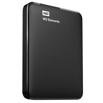 Western Digital Elements Worldwide Portable Hard Drive (1TB, Black)