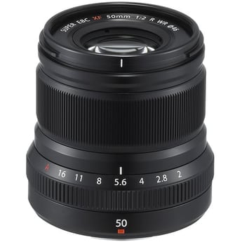 Fujifilm XF 50mm f/2 R WR Prime Lens (Black)