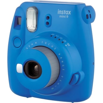 Fujifilm Instax Mini 9 Instant Camera (Cobalt Blue) with 1x Mini Film