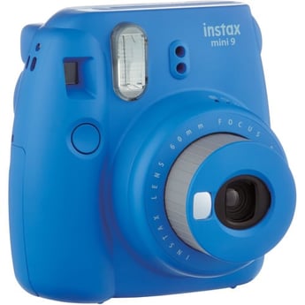 Fujifilm Instax Mini 9 Instant Camera (Cobalt Blue) with 1x Mini Film