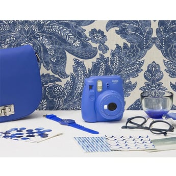Fujifilm Instax Mini 9 Instant Camera (Cobalt Blue) with 1x Mini Film
