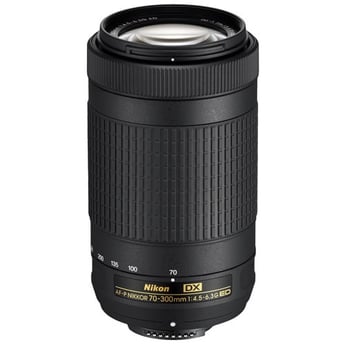Nikon D5600 DSLR Bundle + 18-55mm AF-P VR & 70-300mm AF-P ED DX & 50mm f/1.8G AF-S Lenses