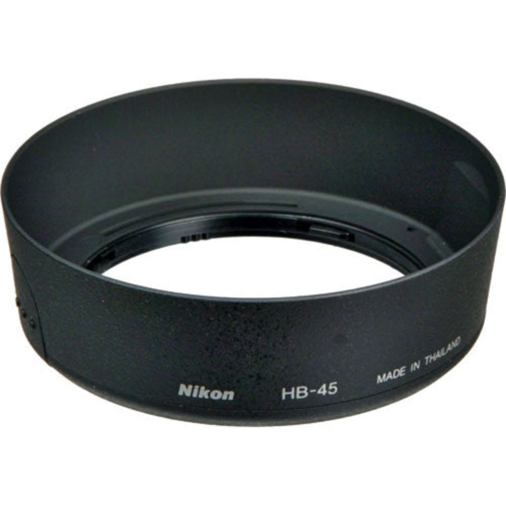 With the Nikon HB-45 Lens Hood, reducing the amount of non-essential light falling onto the front lens element, lenses can produce more saturated images.