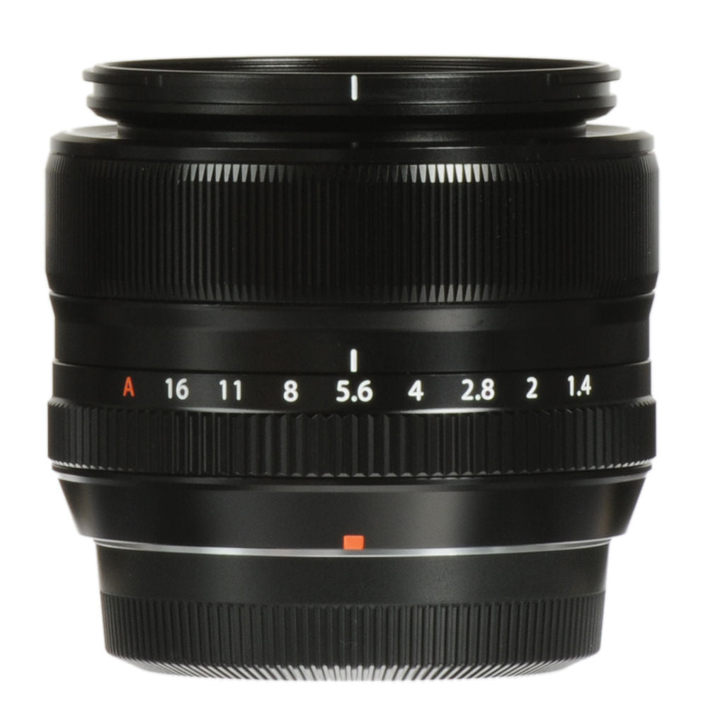 Fujifilm XF 35mm f/1.4 R fast prime lens with 53mm equivalent focal length, bright f/1.4 aperture, aspherical elements, and compact design for Fujifilm X-mount cameras