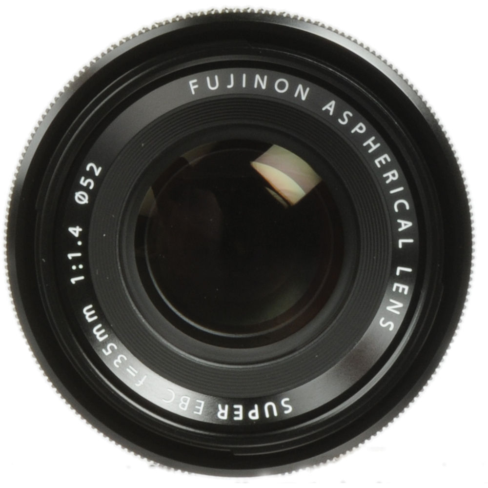 Fujifilm XF 35mm f/1.4 R fast prime lens with 53mm equivalent focal length, bright f/1.4 aperture, aspherical elements, and compact design for Fujifilm X-mount cameras