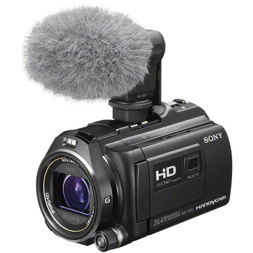 Sony ECM-XYST1M compact on-camera stereo microphone with adjustable pickup angle and Multi Interface Shoe connection.