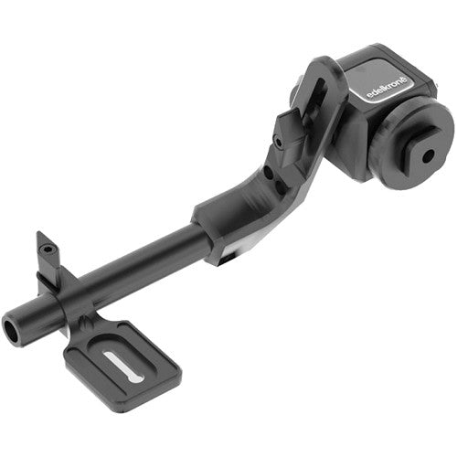 Edelkrone Monitor/EVF Holder securely mounting an external monitor to a camera rig.