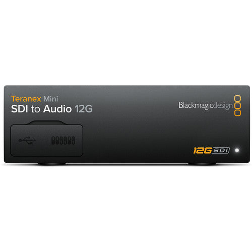 Blackmagic Design Teranex Mini SDI to Audio 12G Converter for extracting analog and digital audio from 12G-SDI video.