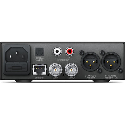 Blackmagic Design Teranex Mini SDI to Audio 12G Converter for extracting analog and digital audio from 12G-SDI video.