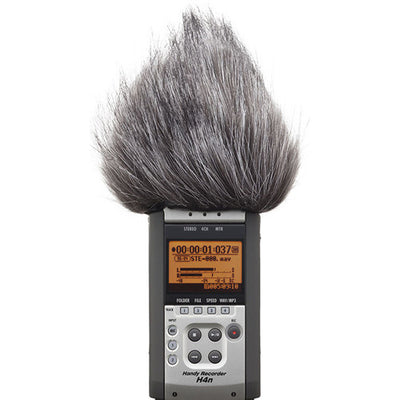 Zoom WSU-1 Universal furry windscreen for portable recorders.
