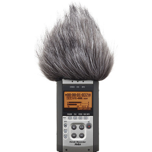 Zoom WSU-1 Universal furry windscreen for portable recorders.