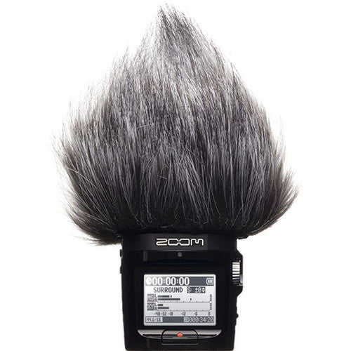 Zoom WSU-1 Universal furry windscreen for portable recorders.