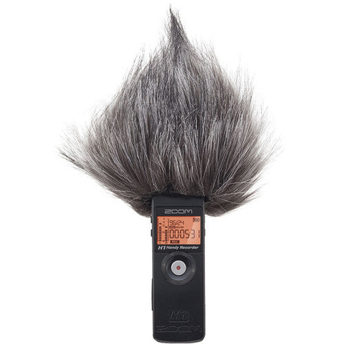 Zoom WSU-1 Universal furry windscreen for portable recorders.