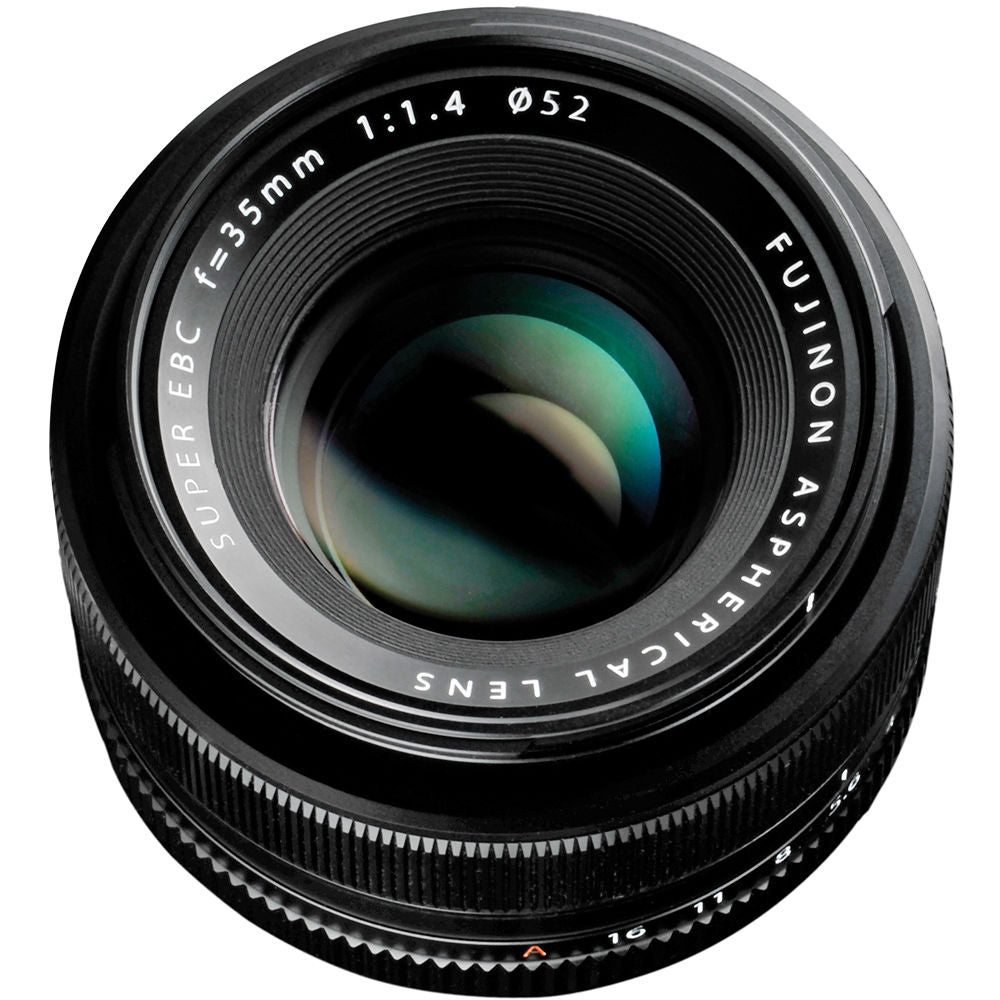 Fujifilm XF 35mm f/1.4 R fast prime lens with 53mm equivalent focal length, bright f/1.4 aperture, aspherical elements, and compact design for Fujifilm X-mount cameras