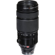 Camera lens with 'Fujifilm' branding on a white background