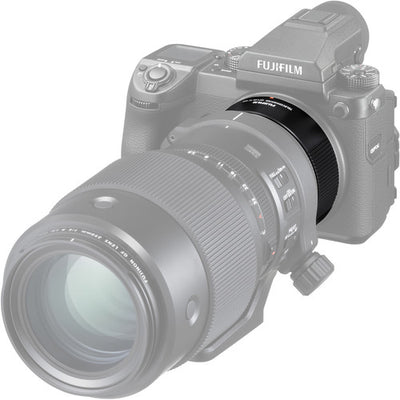 FUJIFILM GF 1.4X TC WR teleconverter for GFX medium format cameras extends focal length while preserving image quality.