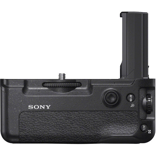 Sony Vertical Grip for Alpha a9, a7R III, a7 III. Extends battery life and provides ergonomic support for vertical shooting.