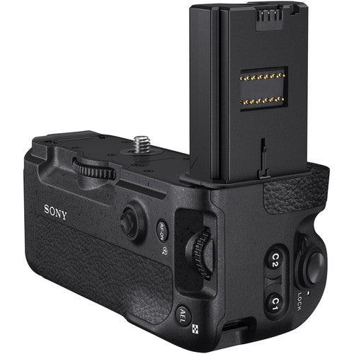 Sony Vertical Grip for Alpha a9, a7R III, a7 III. Extends battery life and provides ergonomic support for vertical shooting.