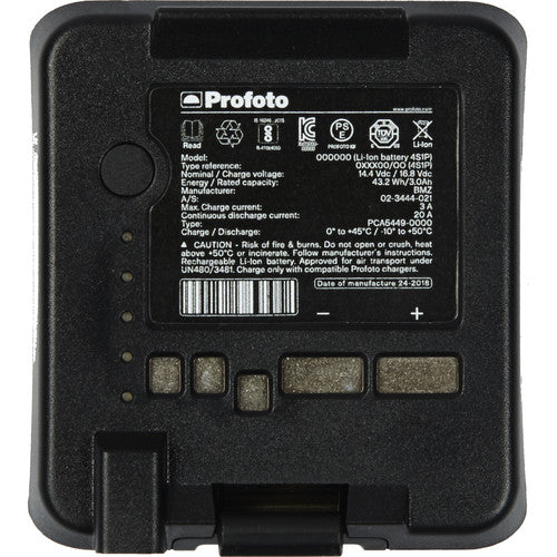 Profoto B10 Li-Ion Battery with sleek black design and Profoto branding.