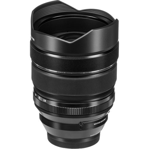 FUJIFILM XF 8-16mm f/2.8 R LM WR ultra-wide zoom lens with weather sealing and constant f/2.8 aperture for landscapes and architecture.