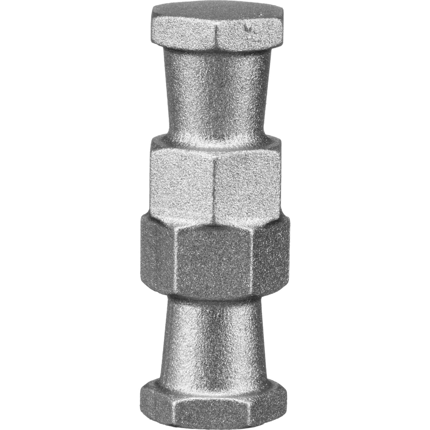 The Manfrotto 061RA Right Angle Joining Stud connects two Super Clamps at 90°, ideal for building frames or mounting heavy-duty crossbars.