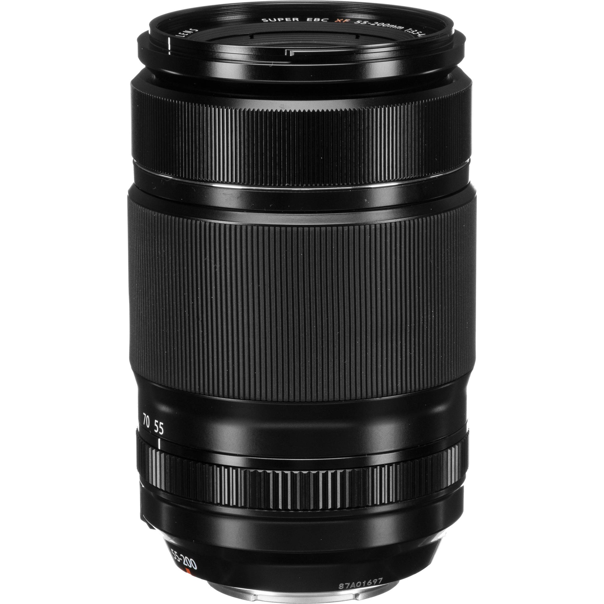 Fujifilm XF 55-200mm f/3.5-4.8 R LM OIS telephoto zoom lens with optical image stabilization, fast autofocus, and 84-305mm equivalent focal length for X-mount mirrorless cameras.