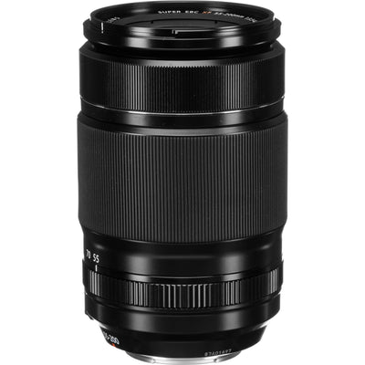 Fujifilm XF 55-200mm f/3.5-4.8 R LM OIS telephoto zoom lens with optical image stabilization, fast autofocus, and 84-305mm equivalent focal length for X-mount mirrorless cameras.