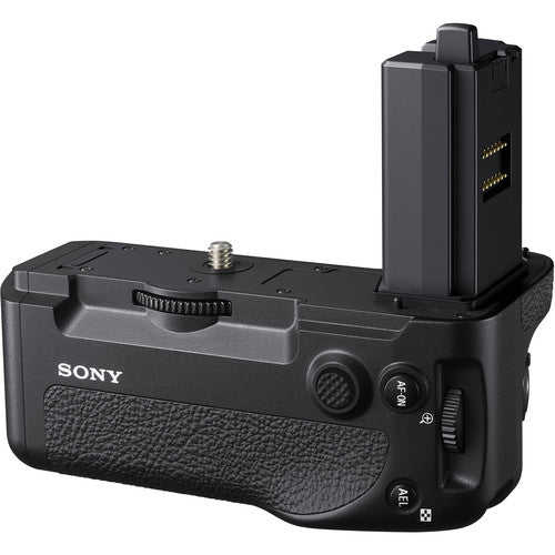 Sony VG-C4EM Vertical Grip for α9 II and α7R IV cameras. Extends battery life, improves grip, and provides vertical shooting controls.