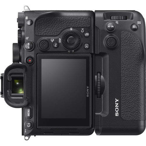 Sony VG-C4EM Vertical Grip for α9 II and α7R IV cameras. Extends battery life, improves grip, and provides vertical shooting controls.