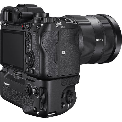 Sony VG-C4EM Vertical Grip for α9 II and α7R IV cameras. Extends battery life, improves grip, and provides vertical shooting controls.