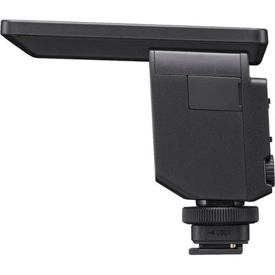 Sony ECM-B1M compact camera-mounted shotgun microphone with Multi Interface Shoe for digital audio transmission.