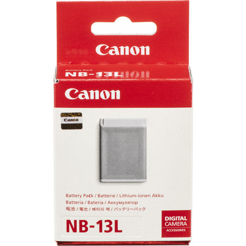 Canon NB-13L rechargeable lithium-ion battery for Canon PowerShot and G-series cameras.